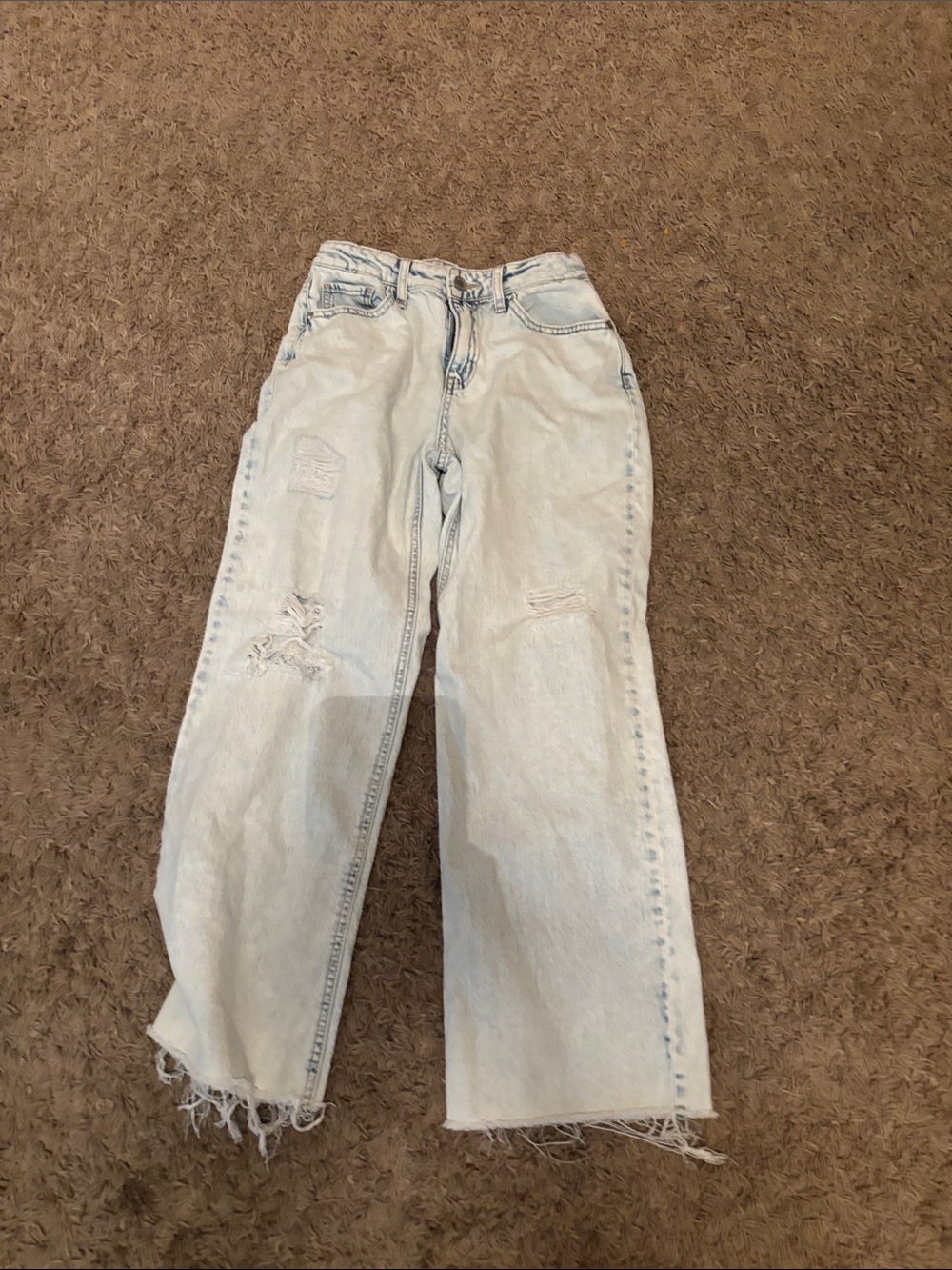 Target Light Blue Straight Leg Distressed Jeans